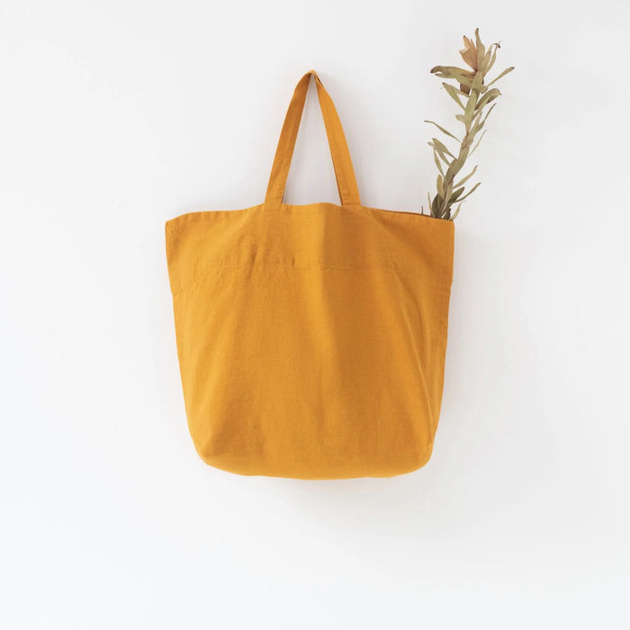 Linen Big Bag - Mustard