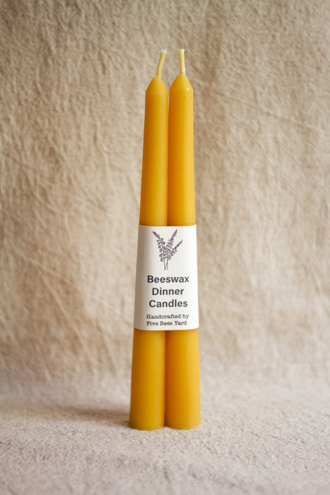 Beeswax Tapered Dinner Candles