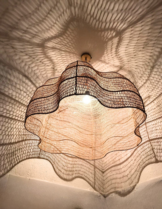 Palm Leaf Wave Lampshade