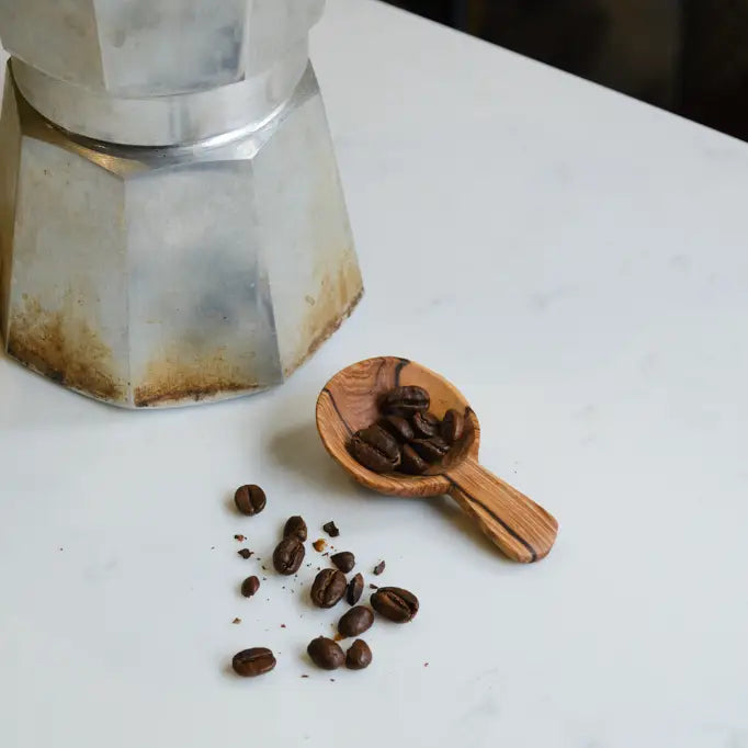 Olive Wood Short Handled Coffee Spoon