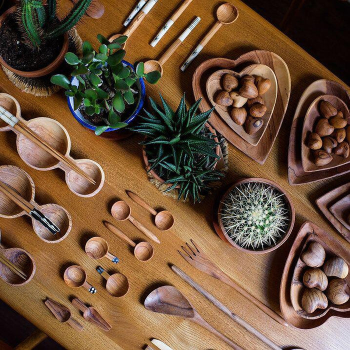 Olive Wood Square Scoop | Small