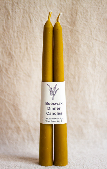 Beeswax Tapered Dinner Candles