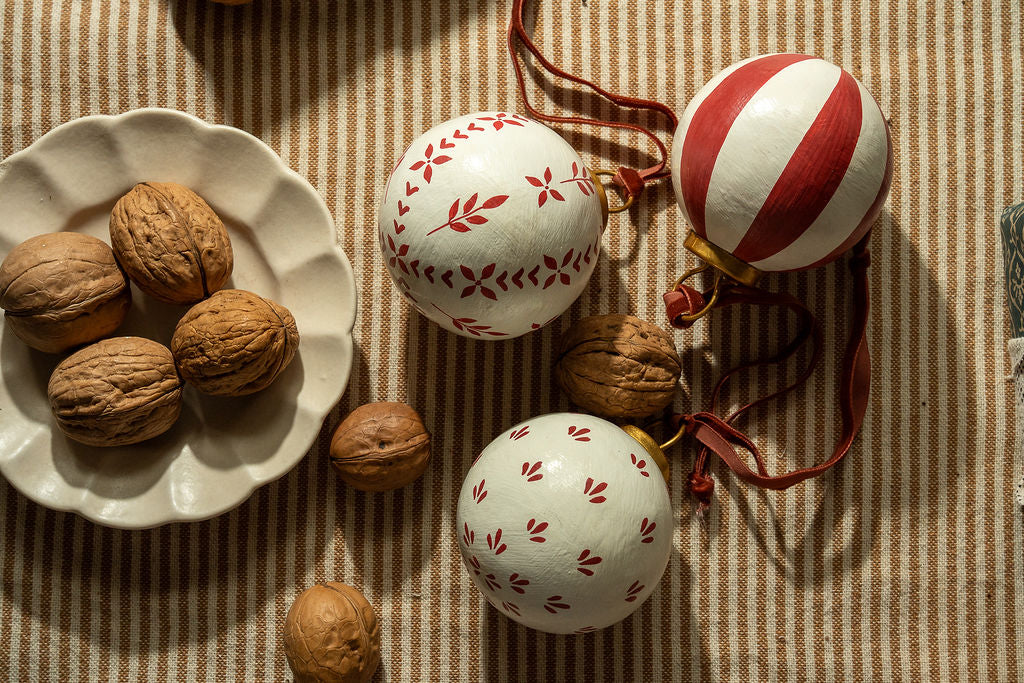 Hand-Painted Baubles | Berry
