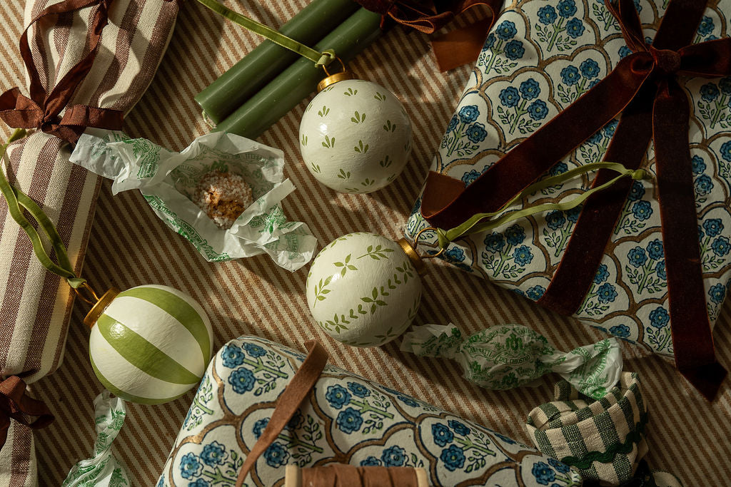Hand-Painted Baubles | Green