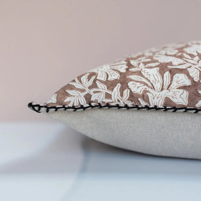 Block Print Cushion | Puawai (45x45cm)