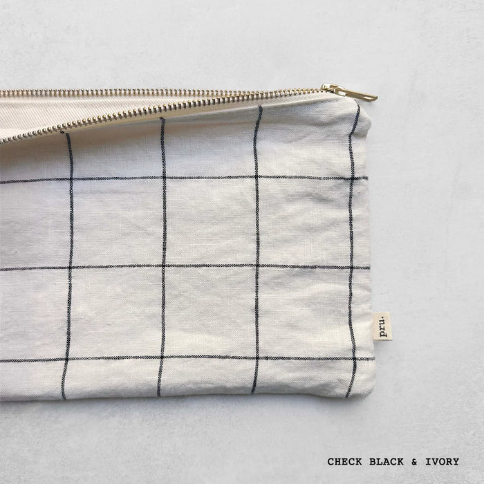 Flat Linen Pouch Bag