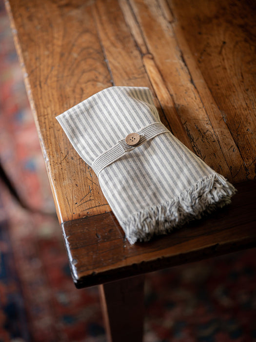 Manor Stripe Napkins (Set of 4) - Navy