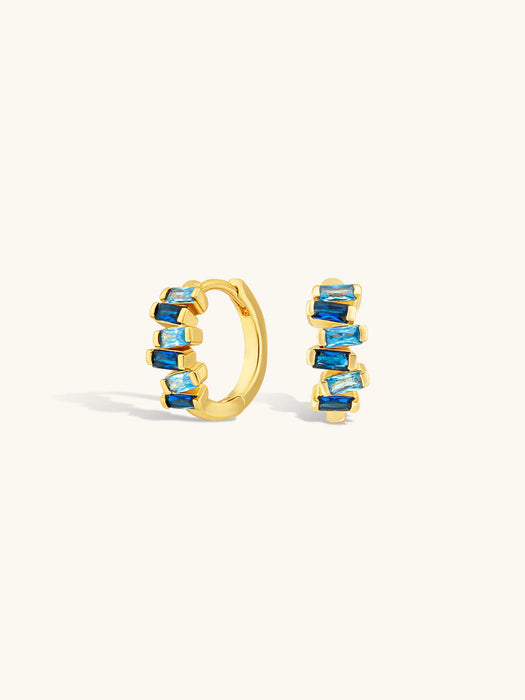 Sapphire Block Huggies