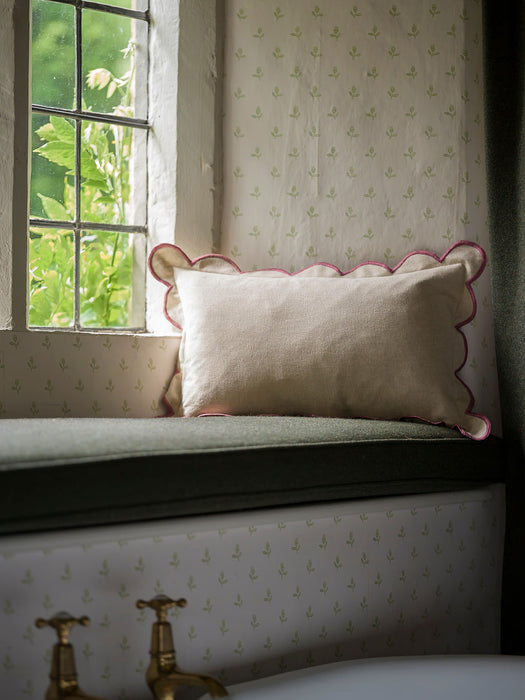 Scallop Cushion - Pomegranate 30cm x 50cm