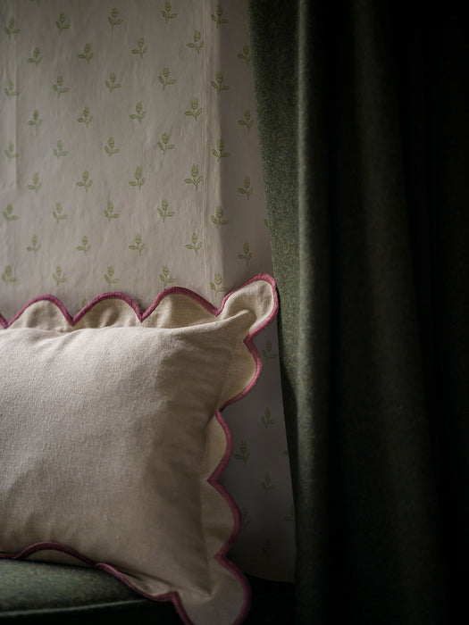 Scallop Cushion - Pomegranate 30cm x 50cm