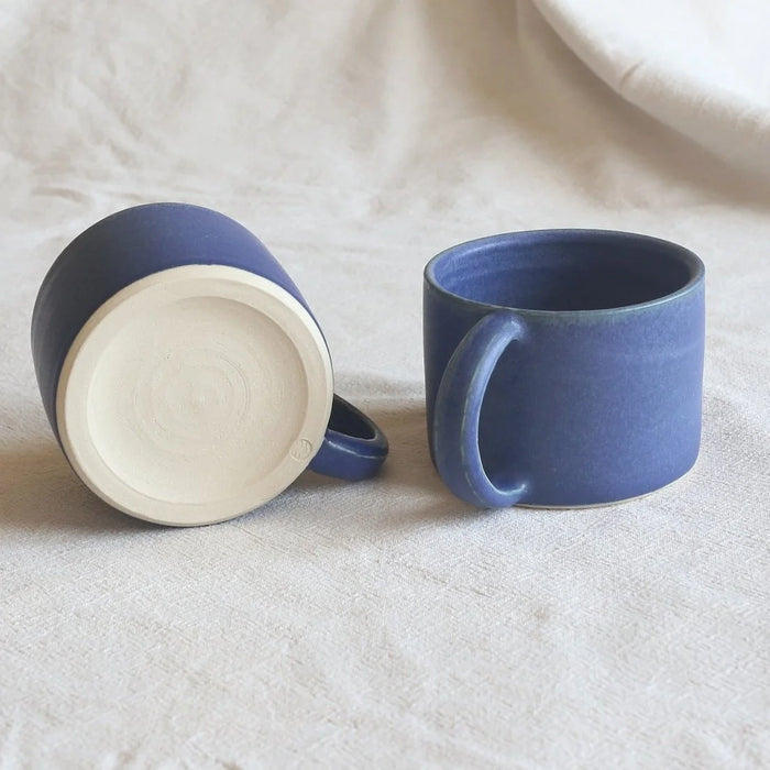 Handmade Blue Stoneware Cup by Ankor Cornwall
