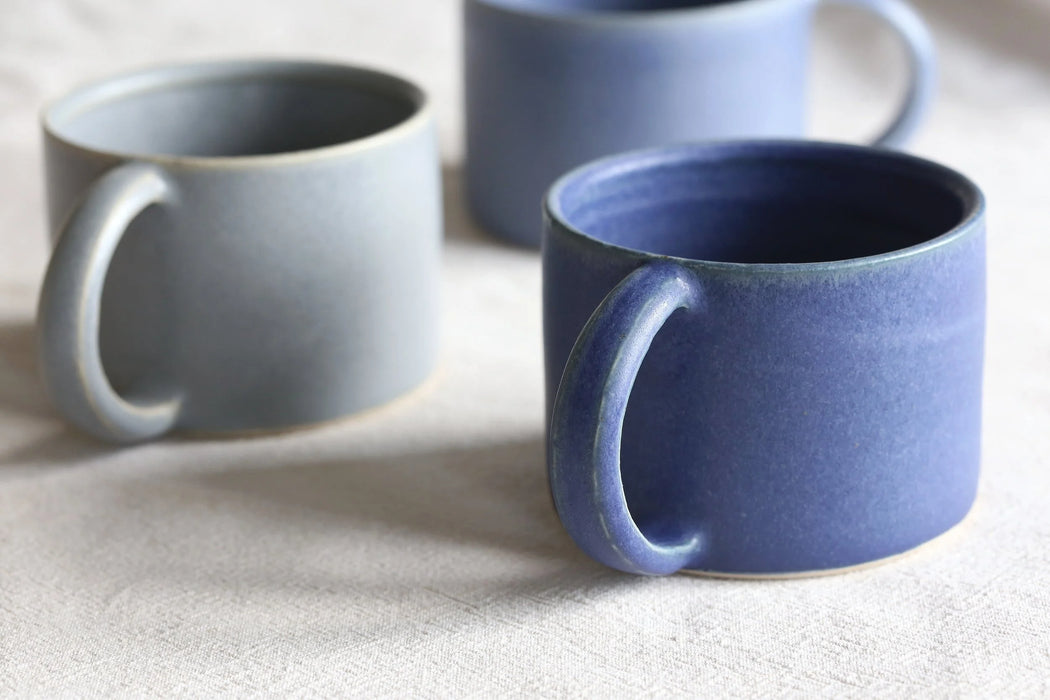 Handmade Blue Stoneware Cup by Ankor Cornwall