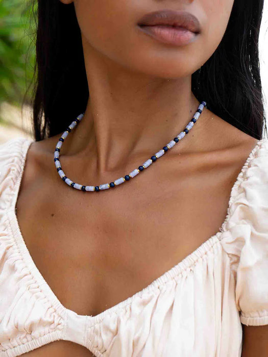 Susa Beaded Lapis Necklace