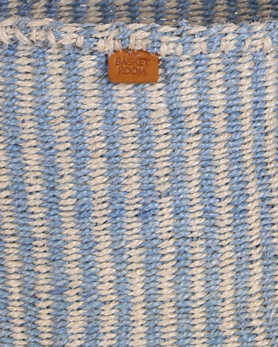 Woven Storage Basket | Powder Blue Pinstripe