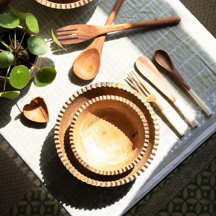 Skinny Salad Servers | Olive Wood