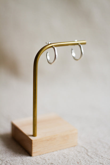 Small Silver Stud Hoops