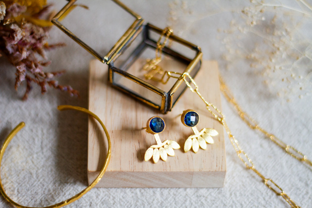 Iolite Stud Earrings