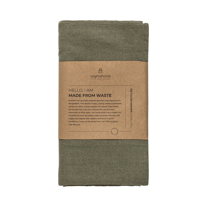 Green Recycled Cotton Napkins