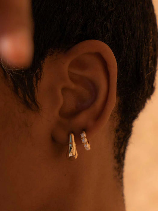 Gold Tidal Hoops