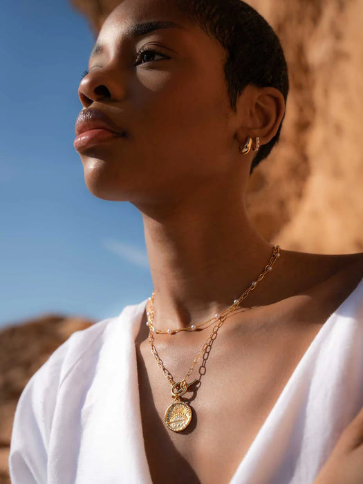 Gold Tidal Hoops
