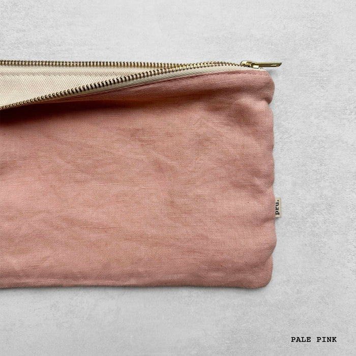 Flat Linen Pouch Bag