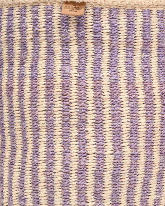 Woven Storage Basket | Lavender Pinstripe