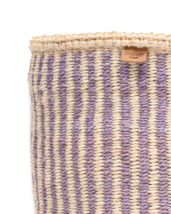 Woven Storage Basket | Lavender Pinstripe