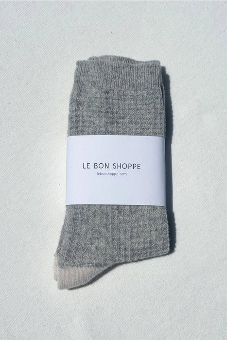 Stone Wool Waffled Socks