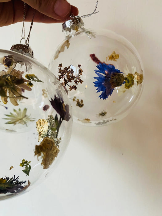 Pressed Flower Bauble