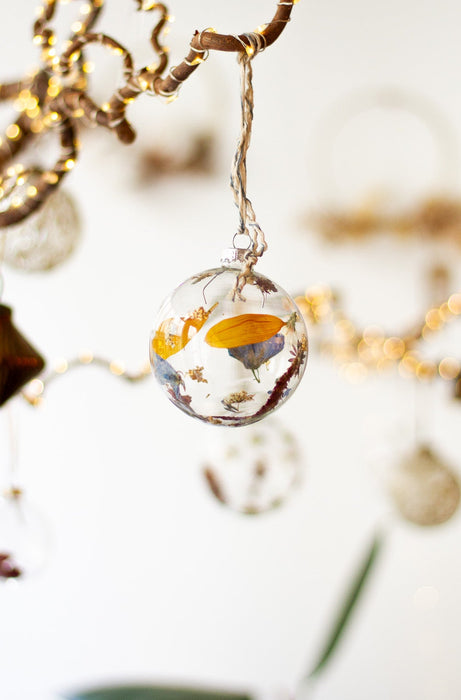 Pressed Flower Bauble