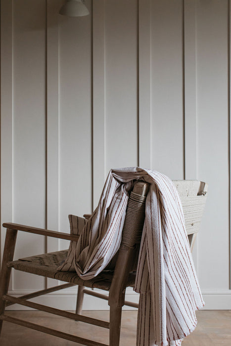 Himmel Terracotta Textured Stripe Throw