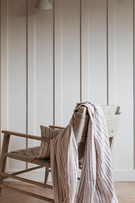 Himmel Terracotta Textured Stripe Throw