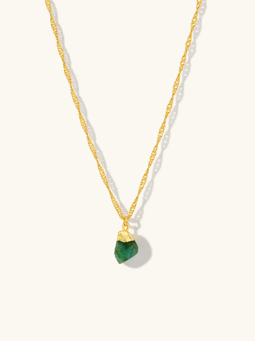 Mohica Raw Emerald Necklace