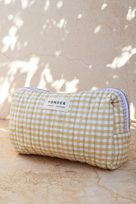 Organic Cotton Wash Bag - Mustard
