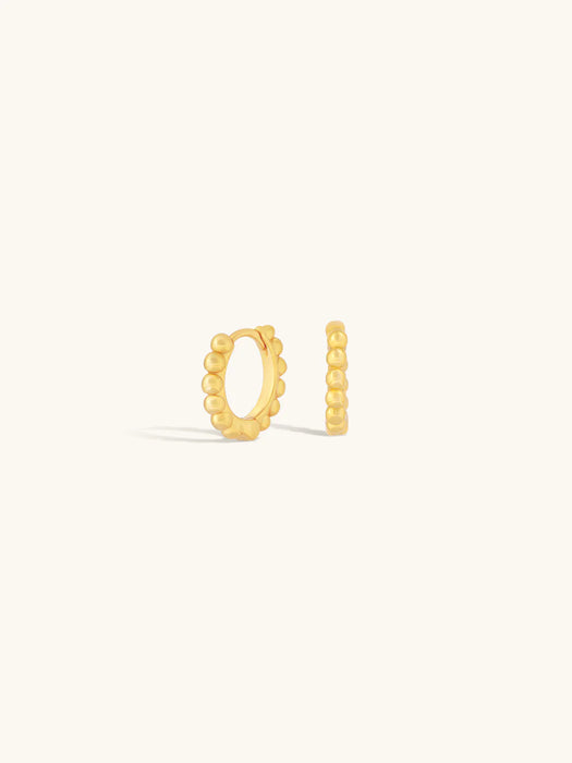 Gold Petra Beaded Huggies
