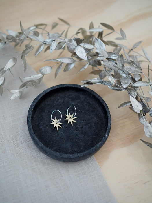 Aurora Brass and Silver Star Earrings