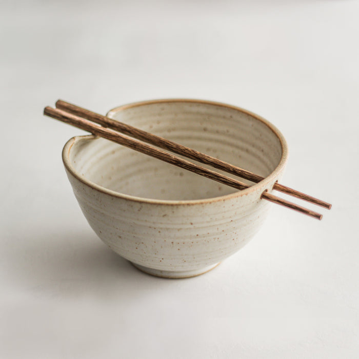 Sand Ramen Bowl & Chopsticks