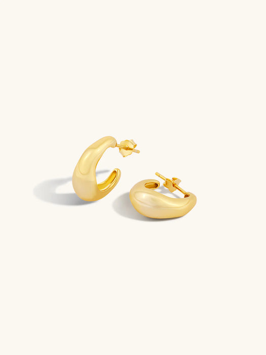 Gold Tidal Hoops