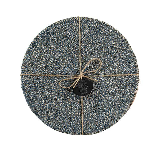 Cornflower Blue Jute Placemats - Set of 4