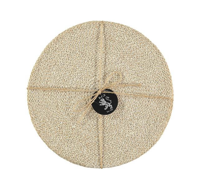 Pearl White Jute Placemats - Set of 4