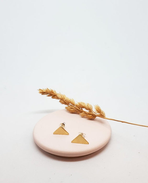 Brass Triangle Studs
