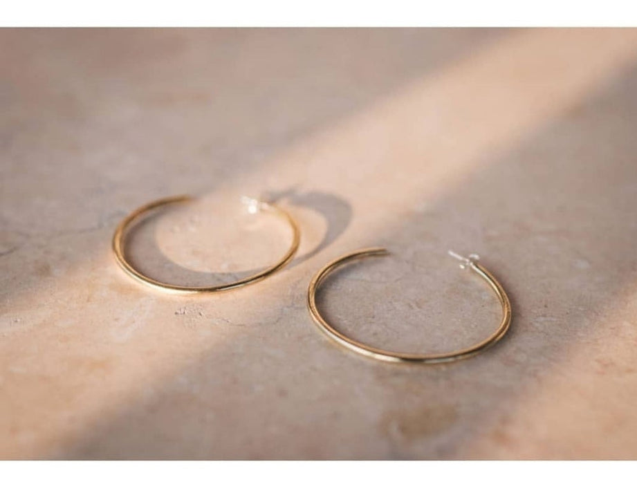 Medium Brass Hoops