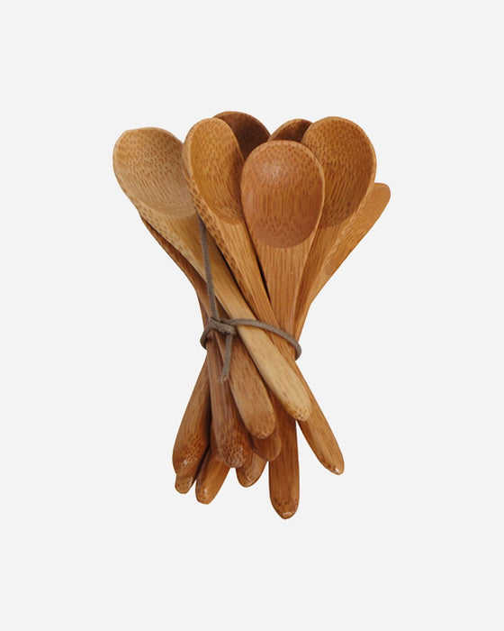 Set of 12 Bamboo Spoons - Small
