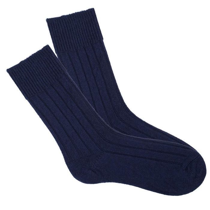 Alpaca Bed Socks - Navy Blue