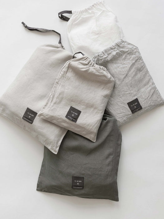 Pinstripe Linen Pillowcases - Set of 2