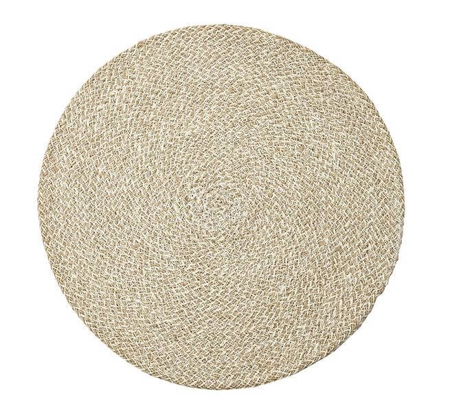 Pearl White Jute Placemats - Set of 4