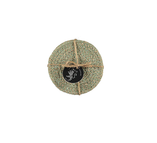 Limpid Green Jute Coasters - Set of 4