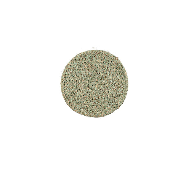 Limpid Green Jute Coasters - Set of 4