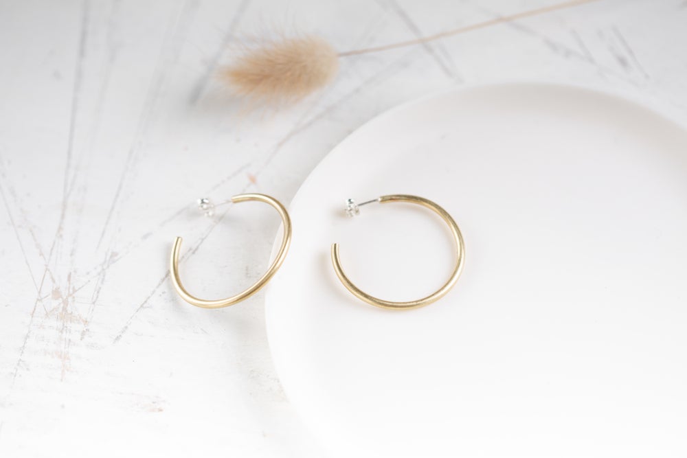 Medium Brass Hoops