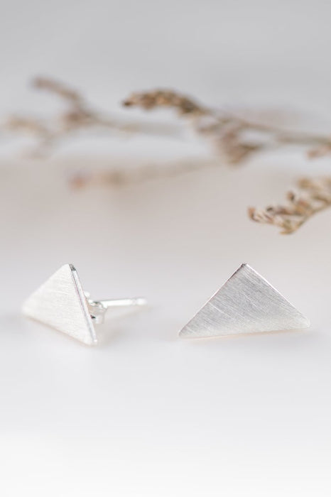Silver Triangle Studs